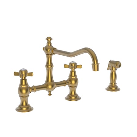Newport Brass Kitchen Faucet With Side Spray in Satin Bronze (Pvd) 946-10